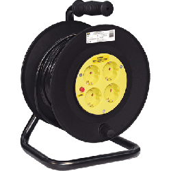 IEK Катушка УК40 с термозащитой 4 места 2Р+PЕ/40метров 3х1,5мм2 арт. WKP10-16-04-40