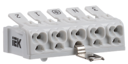 IEK Клемма пружинная соединительная КСПнз5-3L+N+PE арт. UKZ-B06-5P-F1-E1-10