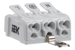 IEK Клемма пружинная соединительная КСПз3-L+N+PE арт. UKZ-B06-3P-F0-E1-10