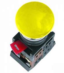 IEK Кнопка AEА-22 Грибок желтый d22мм 1з+1р арт. BBG30-AEA-K05