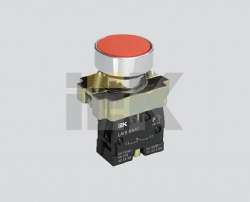 IEK Кнопка управления LAY5-BA61 без подсветки синяя 1з арт. BBT60-BA-K07