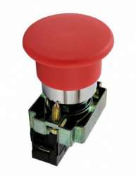 IEK Кнопка управления LAY5-BC42Грибок без подсветки красная 1р арт. BBG71-BC-K04