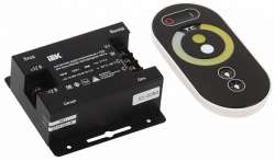 IEK Контроллер с ПДУ радио (черный) W-WW 2 канала 12В, 6А, 144Вт арт. LSC1-W-WW-144-RF-20-12-B