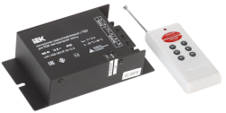IEK Контроллер с ПДУ радио (серый) RGB 3 канала 12В, 10А, 360Вт арт. LSC1-RGB-360-RF-20-12-G