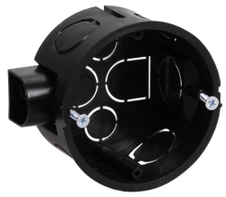 IEK Коробка КМ40002 установочная для твердых стен d65x40 (с саморезами) арт. UKT10-065-040-000