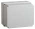 IEK Коробка КМ41344 распаячная для о/п 240х195х165 мм IP55 (RAL7035, монт. плата, кабельные вводы 5 шт) арт. UKO10-240-195-165-K52-55