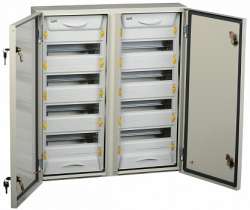 IEK Корпус металлический ЩРн-2x48з-1 74 У2 IP54 PRO арт. MKM16-N-2X48-54-ZU