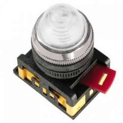 IEK Лампа AL-22 сигнальная d22мм белый неон/240В цилиндр арт. BLS20-AL-K01