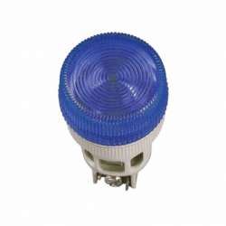 IEK Лампа ENR-22 сигнальная d22мм синий неон/240В цилиндр арт. BLS40-ENR-K07