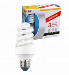 IEK Лампа спираль КЭЛP-FS Е27 30Вт 4000К ПРОМОПАК 3 шт -eco арт. LLEP25-27-030-4000-T4-S3