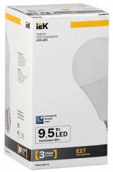 IEK Лампа светодиодная A55 шар 9,5 Вт 800 Лм 230 В 4000 К E27 арт. LL-A55-9-230-40-E27