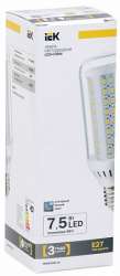 IEK Лампа светодиодная CORN 7,5 Вт 680 Лм 230 В 4000 К E27 арт. LL-CORN-8-230-40-E27