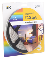 IEK Лента LED 5м блистер LSR-3528RGB54-4.8-IP65-12V -eco арт. LSR1-3-054-65-1-05