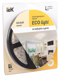 IEK Лента LED 5м блистер LSR-3528WW120-9.6-IP65-12V -eco арт. LSR1-1-120-65-1-05