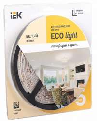 IEK Лента LED 5м блистер LSR-3528WW60-4.8-IP65-12V -eco арт. LSR1-1-060-65-1-05