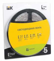 IEK Лента LED 5м блистер LSR-5050G30-7,2-IP65-12V арт. LSR2-5-030-65-1-05