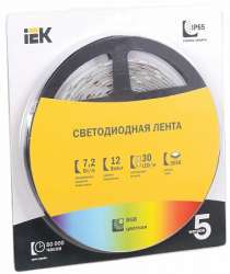 IEK Лента LED 5м блистер LSR-5050RGB30-7,2-IP65-12V арт. LSR2-3-030-65-1-05