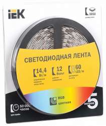 IEK Лента LED 5м блистер LSR-5050RGB60-14,4-IP20-12V арт. LSR2-3-060-20-1-05
