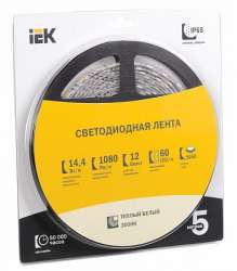 IEK Лента LED 5м блистер LSR-5050WW60-14,4-IP65-12V арт. LSR2-1-060-65-1-05