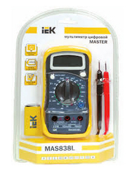 IEK Мультиметр цифровой Master MAS838L арт. TMD-3L-838