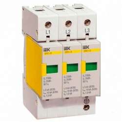 IEK Огр-ль имп. перенапр. ОПС1-D 3Р In=5kA Un=230B Im=10kA арт. MOP20-3-D