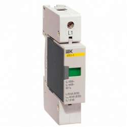 IEK Ограничитель имп. перенапр. ОПС1-C 1Р In=20kA Un=400B Im=40kA арт. MOP20-1-C