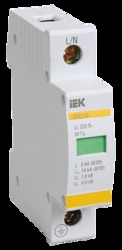 IEK Ограничитель имп. перенапр. ОПС1-D 1Р In=5kA Un=230B Im=10kA арт. MOP20-1-D