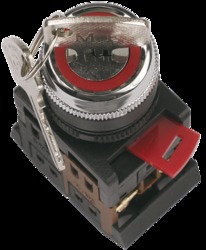 IEK Переключатель АKS-22 черный с ключ. 2 полож. I-O 1з+1р арт. BSW10-AKS-2-K02