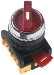 IEK Переключатель АNС-22-2 на 2 фикс.полож.красный неон/240В I-O 1з+1р арт. BSW10-ANC-2-K04