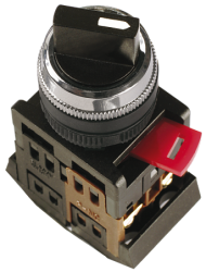 IEK Переключатель АС-22 на 2 фиксир.положения I-O 1з+1р арт. BSW10-AC-2-K02