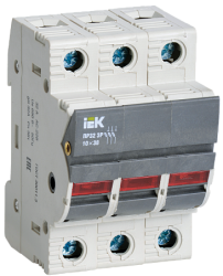 IEK Предохранитель-разъединитель с индикацией ПР32 3P 10х38 32А арт. CFH03-32S