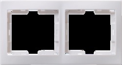IEK РГ-2-КБ Рамка 2местн. горизонт. КВАРТА (белый) арт. EMK20-K01-DM