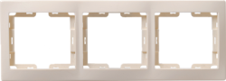 IEK РГ-3-ККм Рамка 3-местн. горизонт. КВАРТА (кремовый) арт. EMK30-K33-DM
