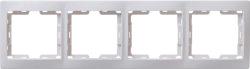 IEK РГ-4-КБ Рамка 4местн. горизонт. КВАРТА (белый) арт. EMK40-K01-DM