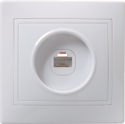 IEK РК10-КБ Розетка 1местн. комп. КВАРТА (белый) арт. EKK10-K01-DM