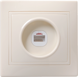 IEK РК10-ККм Розетка 1местн. комп. КВАРТА (кремовый) арт. EKK10-K33-DM