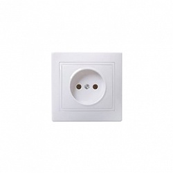 IEK РС10-2-КБ Розетка 1местн. без з/к без защ.штор. 10А КВАРТА (белый) арт. ERK13-K01-10-DM