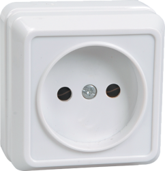 IEK РС20-2-ОКм Розетка 1местн. без з/к 10А откр.уст. ОКТАВА (кремовый) арт. ERO10-K33-10-DC