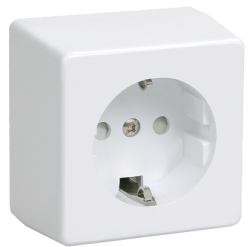 IEK РС20-3-ББ Розетка одноместная с з/к для открытой установки арт. ERB11-K01-16-DC