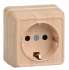 IEK РС20-3-ОС Розетка 1местн. c з/к 16А откр.уст. ОКТАВА (сосна) арт. ERO11-K03-16-DC