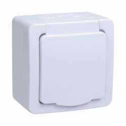 IEK РСб20-3-ГПБб роз.1м с з/к о/у IP54 (цвет крышки:белый) ГЕРМЕС PLUS арт. ERMP12-K01-16-54-EC