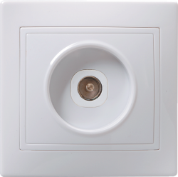 IEK РТВ10-КБ Розетка 1местн. телевиз. КВАРТА (белый) арт. EAK10-K01-DM