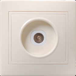 IEK РТВ10-ККм Розетка 1местн. телевиз. КВАРТА (кремовый) арт. EAK10-K33-DM