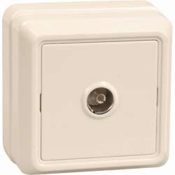 IEK РТВ20-ОКм Розетка 1местн. телевиз. ОКТАВА (кремовый) арт. EAO10-K33-DC