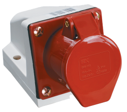 IEK Розетка 114 стационарная 3Р+РЕ 16А 380В IP44 арт. PSR12-016-4
