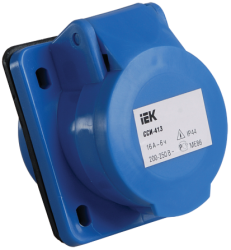 IEK Розетка 413 скрытая 2Р+Е 16А 220В IP44 арт. PSR41-016-3