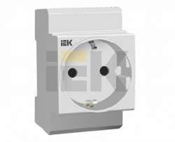 IEK Розетка РАр10-3-ОПс заземлением на DIN-рейку арт. MRD10-16