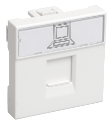 IEK Розетка информационная RJ-45 UTP кат.5e, 2 модуля. РКИ-20-00-П арт. CKK-40D-RI2-K01