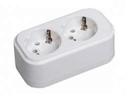 IEK Розетка переносная разб. К02 2 места CLASSIC арт. KYP11-16-02-00-Z