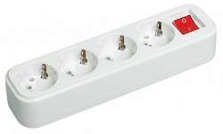 IEK Розетка переносная разб. с выкл. К04В 4 места CLASSIC арт. KYP11-16-04-00-ZK